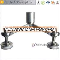 316 Stainless Steel Two Arms 90 Degree Satin Glass Spider For Glass Wall