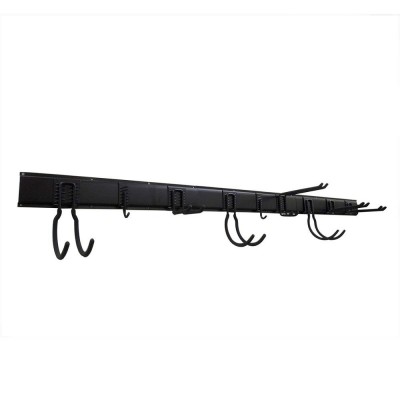 Home & Garage Garden Tools Adjustable Heavy Duty Wall Mount Storage Rack 6 Hooks Tracks Organization